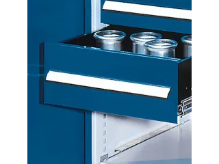 Materiaalkast Scheidingswand 1950x1000x600mm 6legborden 4laden Ral5010 - 3
