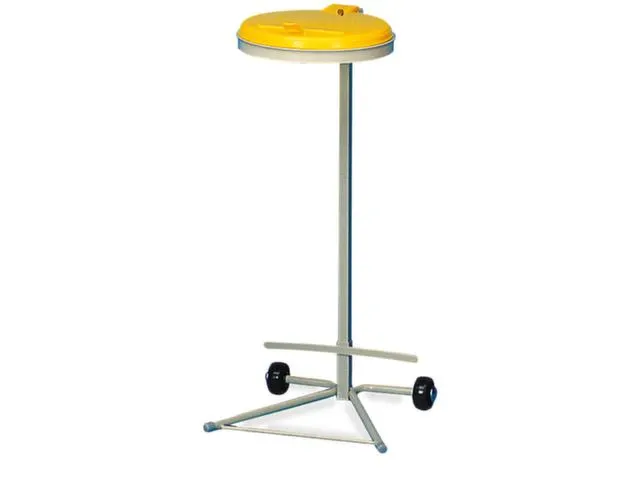 Afvalverzamelaar 120 Liter Enkelvoudig Verrijdbaar Deksel Geel