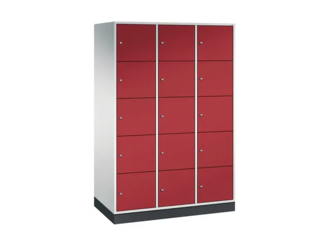 grootvolume-lockersysteem,RAL 7035/RAL 3003,HxBxD 1950x1220x600mm