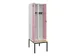 locker met bank,voor scheiding van kleding,HxBxD 2120x600x815mm,2vak