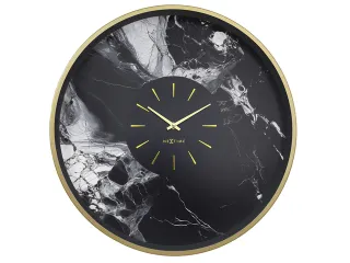 Wandklok NeXtime Marble Duo 48cm goud metaal - 1