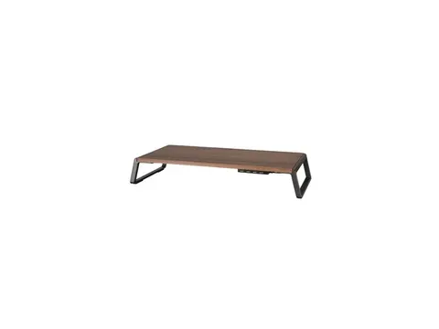 MHSTANDUPW C Monitorstandaard hout met 4 USB-A aansluitingen