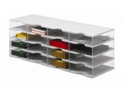 postsorteerbox,16vakken,m. antislipvoeten,Tafelopstelling