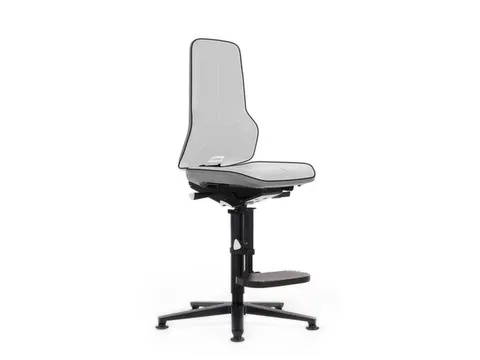 Modulaire draaistoel 590-870mmx470mm opstap glijders flexband grijs