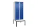armoire vestiaire avec banc noir et blanc,HxlxP 2120x800x815mm