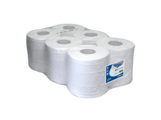 Centerfeedrol 2-laags Cellulose Wit Gelijmd Poetspapier 6 Rol - 1