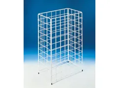 prullenmand,60l,HxBxD 620x410x250mm,romp staal wit,met draadgaas