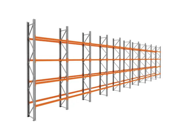 palletstelling,basis+9xaanbouw,HxBxD 4620x19350x750mm,vakl. 3000kg