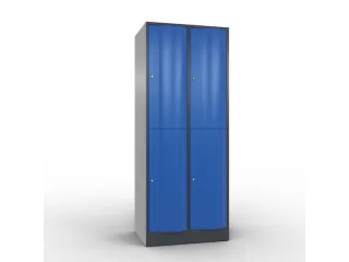 lockerkast,HxBxD 1950x770x640mm,2x2vakken,romp RAL7021,front RAL5010 - 2