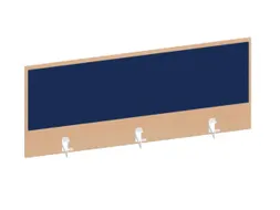 baliepaneel,v. bureau,aanbouw achter,B 1200mm,NE-esdoorn,BN6016-blauw