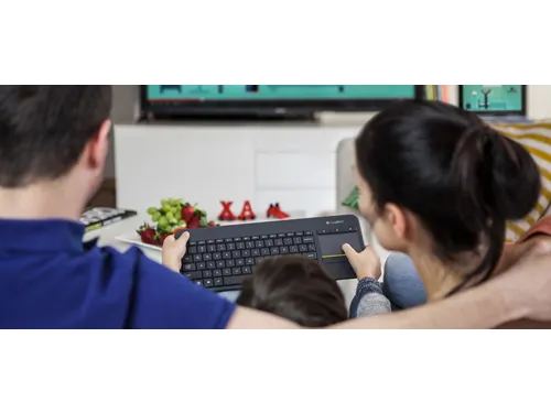 Wireless Touch Keyboard K400 Plus - Zwart, Belge (Azerty)