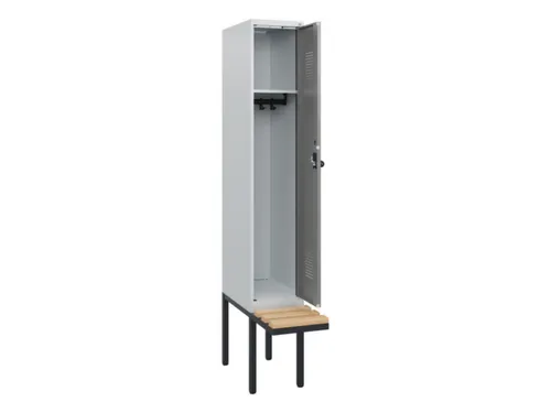 locker met bank,HxBxD 1950x300x815mm,1vak,vak B 300mm,draaigrendel