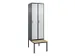 locker voor scheiding van kleding,HxBxD 2120x600x815mm,2vak