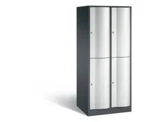lockerkast cil.slot 1950x770x640mm 2x2 vakken RAL7021 front RAL7035 - 2