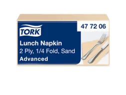 Tork 477426 Lunchservet Advanced Zand 33x33cm 1/8 vouw
