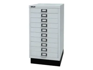 kantoor-ladekast HxBxD 670x349x432mm 10 laden romp lichtgrijs staal - 1