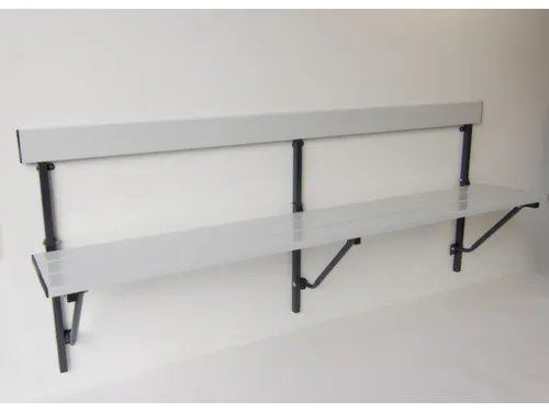 klapbank LxD 2000x380mm aluminium lijsten frame staal RAL7016