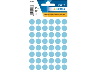 HERMA 1863 Multipurpose etiketten Rond 13mm Blauw 240 stuks - 1