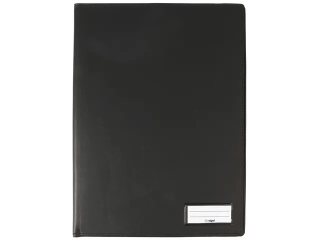 Porte-blocs version cuir noir A4