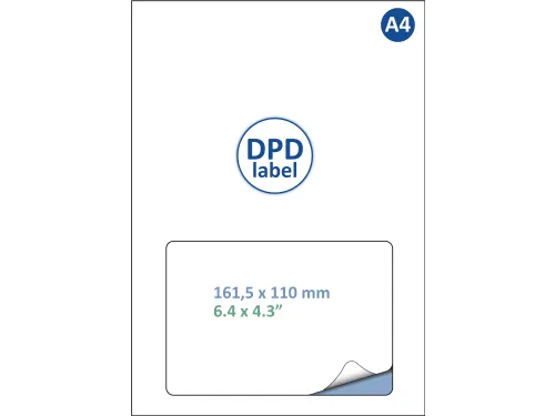 Retourlabel DPD label A4 161.5x110mm 500 Vel