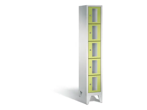 Lockerkast 1850x320x500mm 1x5 vakken Cilinderslot Poten, RDS1108060
