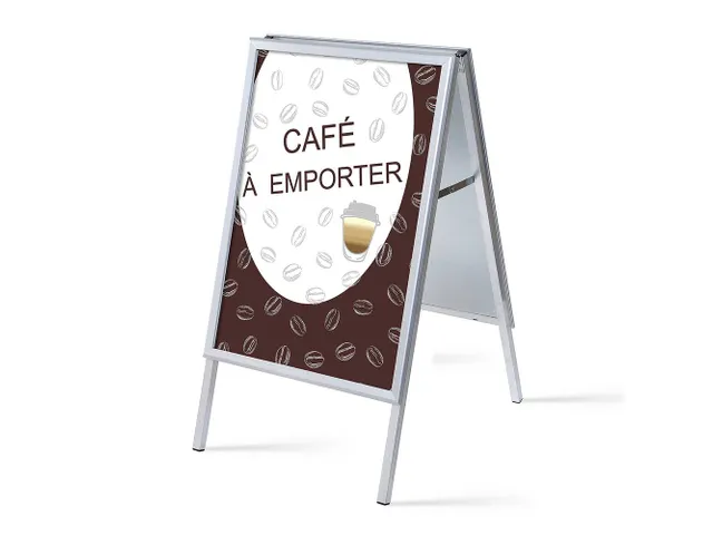 Stoepbord A1 complete set met print "Café à emporter"