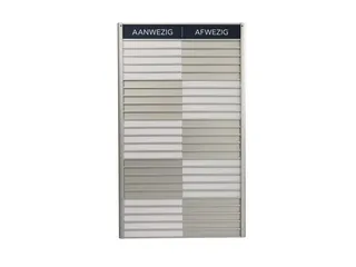 Menoor In-Uit bord 25 namen Aluminium Aanwezig/Afwezig Donkerblauw - 1