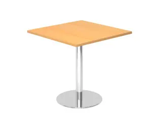 vergadertafel,HxBxD 745x800x800mm,vierkant,schotelvoet chroom - 1