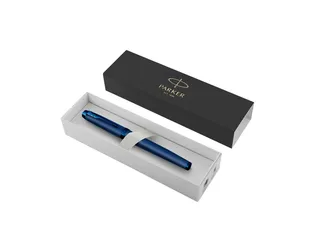 Rollerpen Parker IM Monochrome Blue Fijn Zwarte inkt - 1
