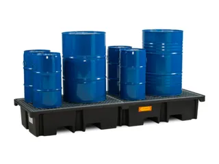 PE-opvangbak,v. 4x200l vat,opvangvol. 425l,HxBxD 360x2420x880mm - 4