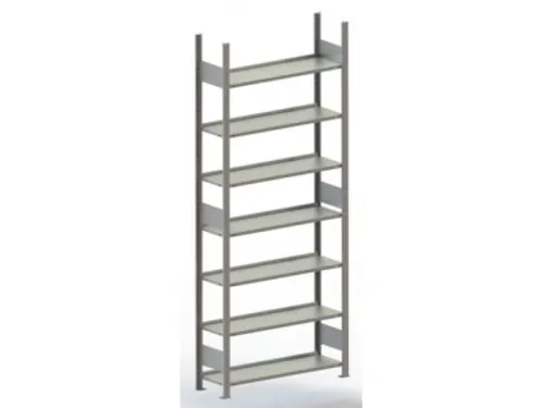 Inhaakstelling Basisveld 2200x1306x336mm 7legborden 80kg Verzinkt