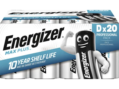 Batterij Energizer Max Plus 20x D alkaline
