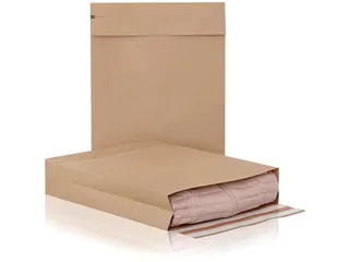 Envelop met blokbodem 400x500mm 120gr bruin zelfklevend doos 100 stuks - 3