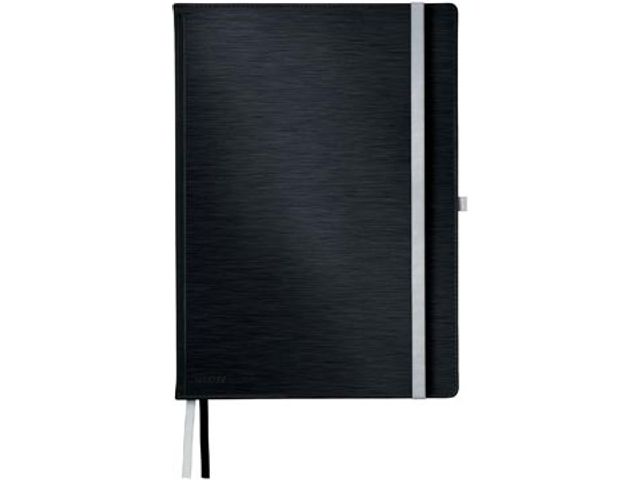 Leitz Style notitieboek, ft A4, gelijnd, met harde kaft, satijnzwart