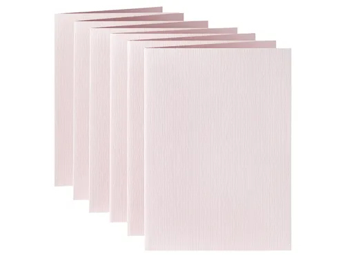 Correspondentiekaart Papicolor dubbel 105x148mm lichtroze pak à 6 st