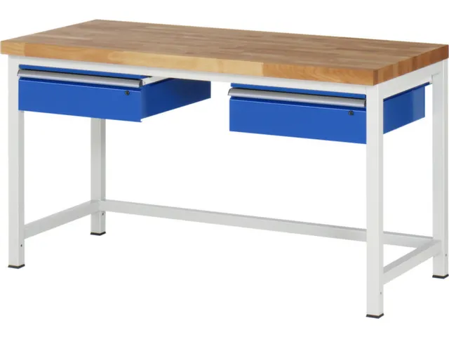 werkbank,HxBxD 840-1040x1500x700mm,beukblad,draagverm. 1250kg,4voeten