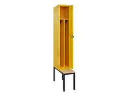 locker met bank,voor scheiding van kleding,HxBxD 2120x300x815mm,1vak