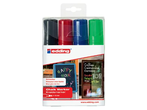 Viltstift Edding 4090 Window Schuin Assorti 4-15mm Etui à 4st