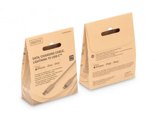 Gegevens-/oplaadkabel Lightning USB-C M/M 1m PVC MFI Wit 20V/3A 60W