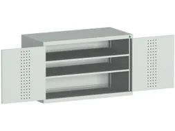 kast met geperforeerde platen,HxBxD 800x1300x650mm,2xStalen bodem