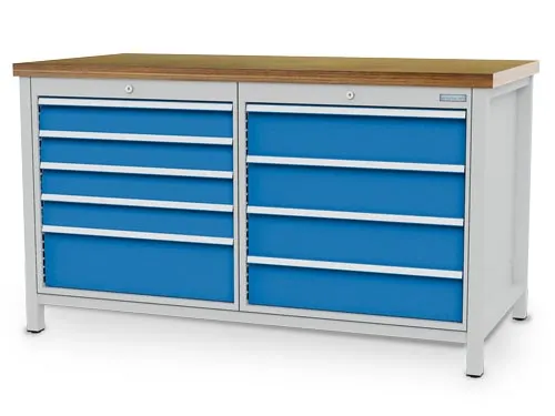 werkbank met opbergruimte,HxBxD 959x1500x750mm,multiplexblad