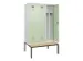 locker met bank,voor scheiding van kleding,HxBxD 2120x1200x815mm,3vak