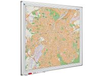 Landkaart Bord 110x110cm Softline Profiel 8mm Brussel
