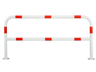 beschermbeugel,v. binnen/buiten,HxBxD 1000x2000x150mm,staal,wit/rood - 2
