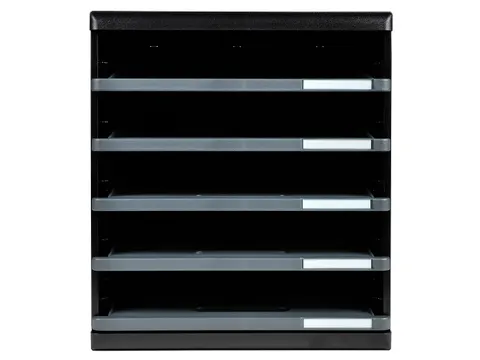 Exacompta Ladenblok Modulo met 5 Laden Open, Zwart/Grijs