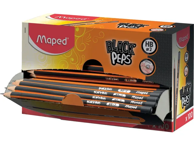 potlood Black'Peps HB zonder gum karton display