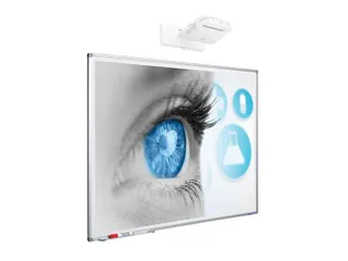 Projectiebord 150x240cm 16:10 mat wit Softline 8mm profiel - 1