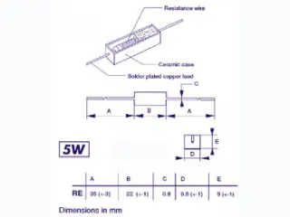 Weerstand 5W 470E - 3