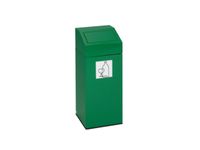 Afvalverzamelaar 45 liter 790x320x320mm sticker groen glas RAL6001