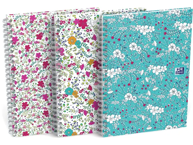 Floral hardcover spiraalschrift B5 gelijnd assorti